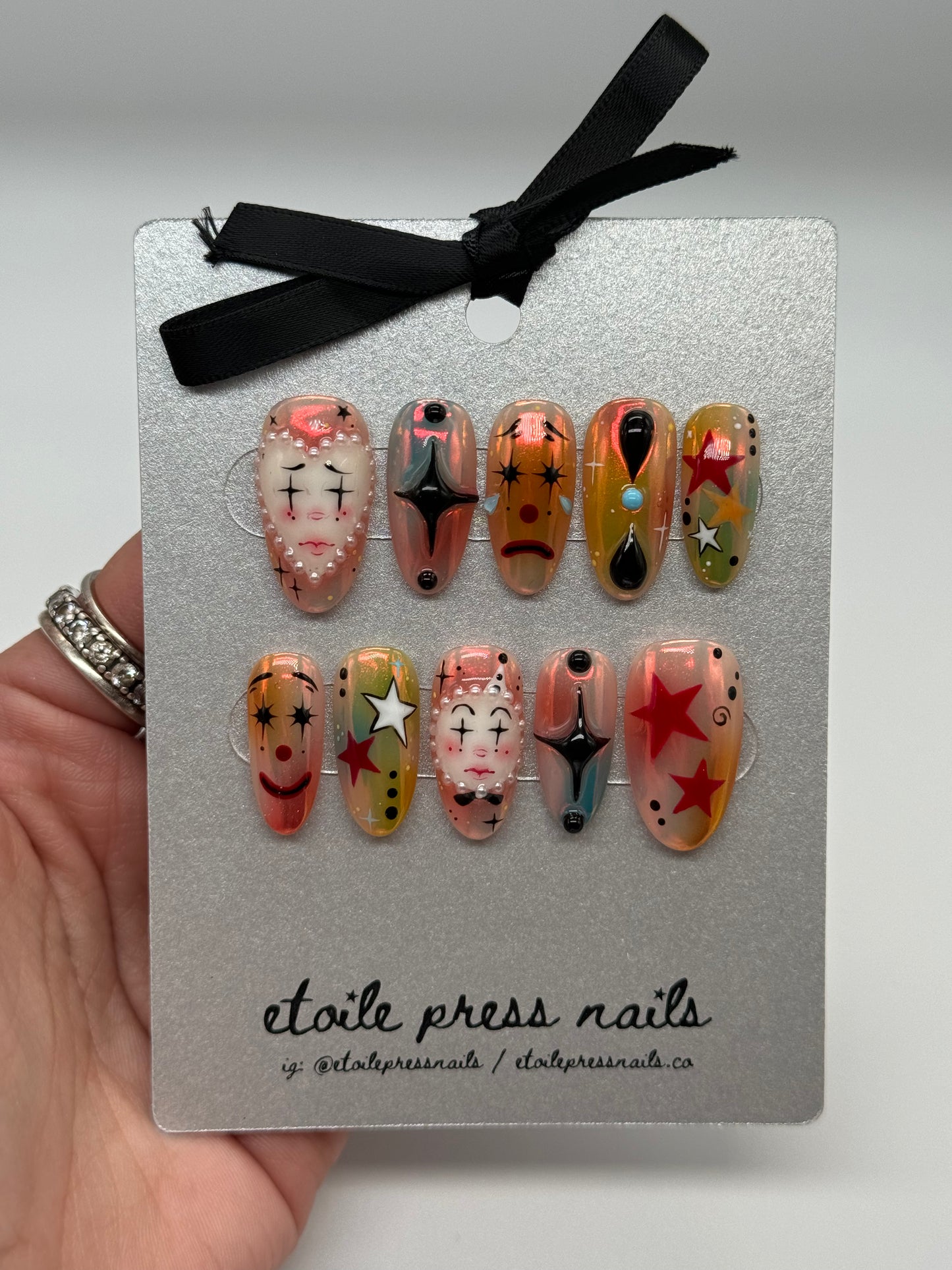 Vintage Chrome Clowns Set
