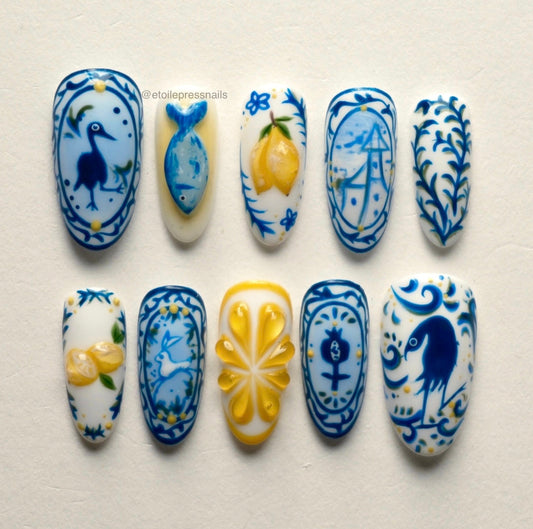 Greek Tile Lemon Set
